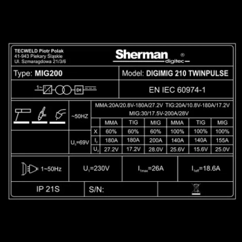 Sherman DIGIMIG 210 LCD TWINPULSE